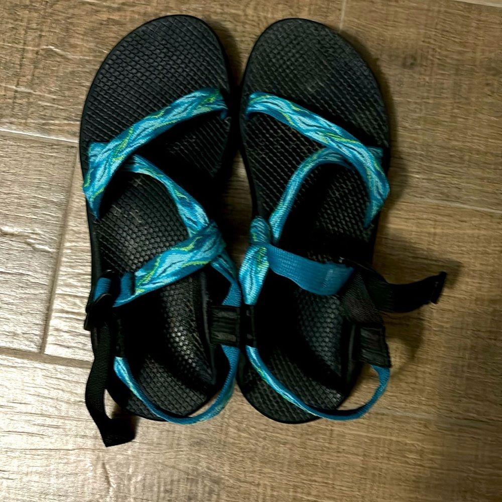 CHACO women’s z/2 classic sandals hiking travel blue green printed boho outdoors